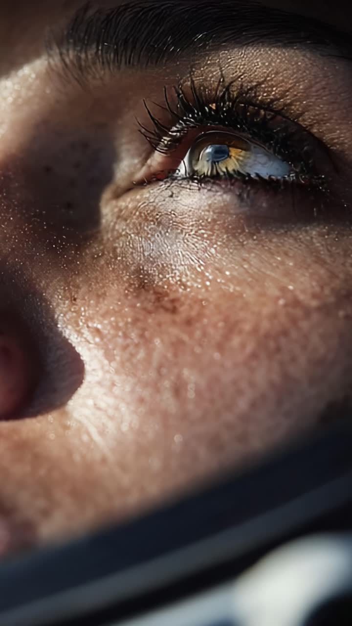 A Close-Up View of an Astronaut's Eye Captures a Moment of Reflection and Determination, Showcasing the Beauty and Resilience of the Human Spirit in Space Exploration