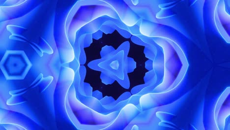 smooth looped animation of 3d abstract soft matte shape like flower or mandala, symmetrical structure of blue purple velvet material interspersed sequins, changes shapes smoothly cyclical. gradient