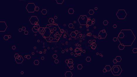 Flying-random-geometric-hexagons-in-dark-galaxy