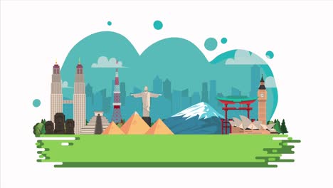 travel at monuments of the world in the field