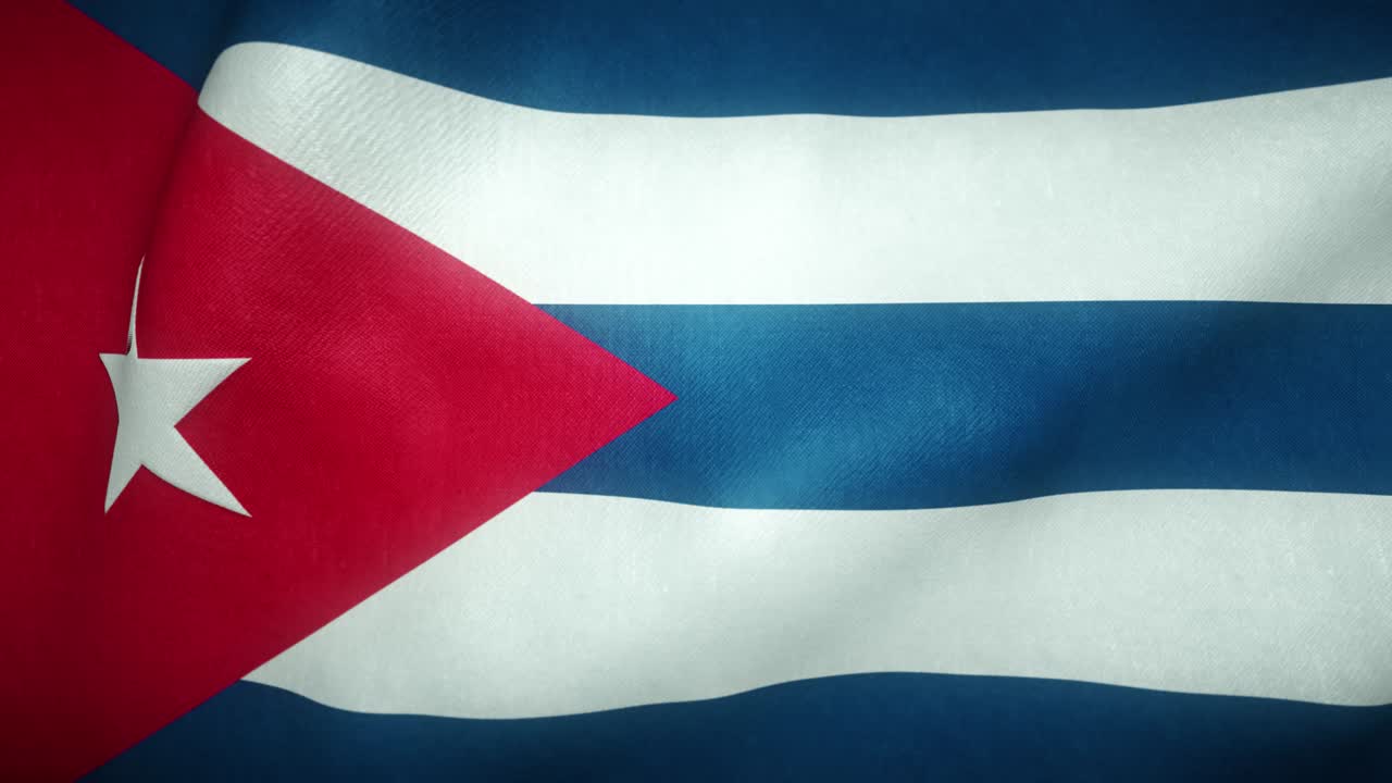 Bandiera di Cuba che sventola al vento