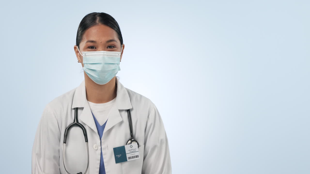Healthcare woman, face mask