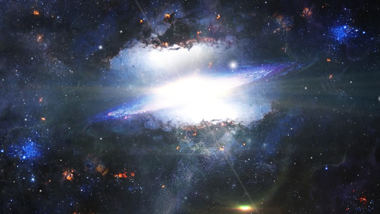 una galaxia flotando en el espacio 4k