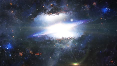 a galaxy  floating in the space 4k