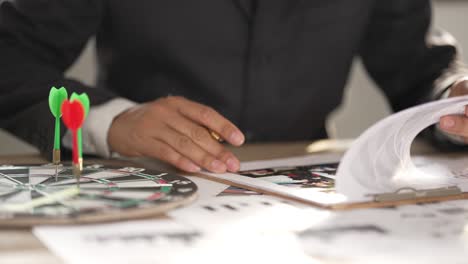 business people manage documents on the desk at the office