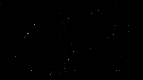 la nieve las partículas de copo de nieve bucle animación de pantalla verde alfa negra.