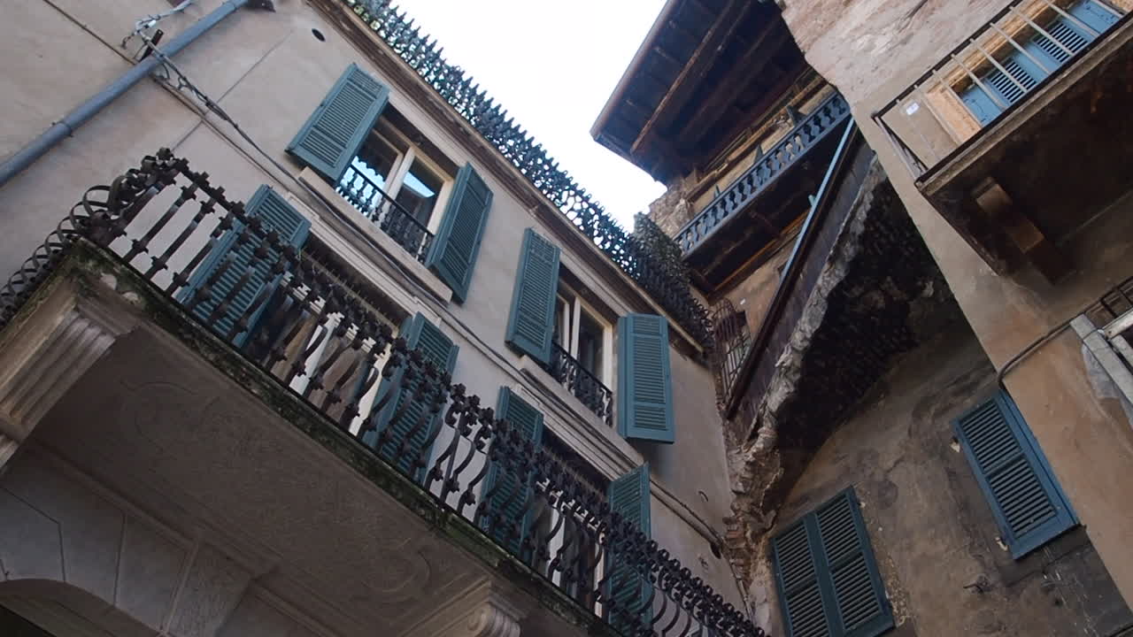Old Buildings in a Narrow Italian Street