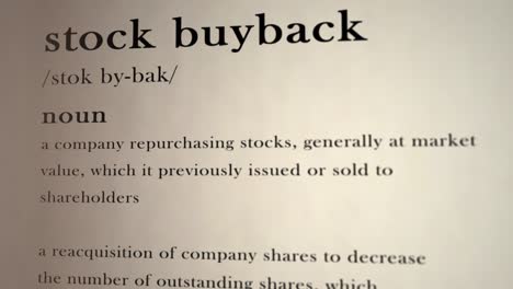 stock buyback definition