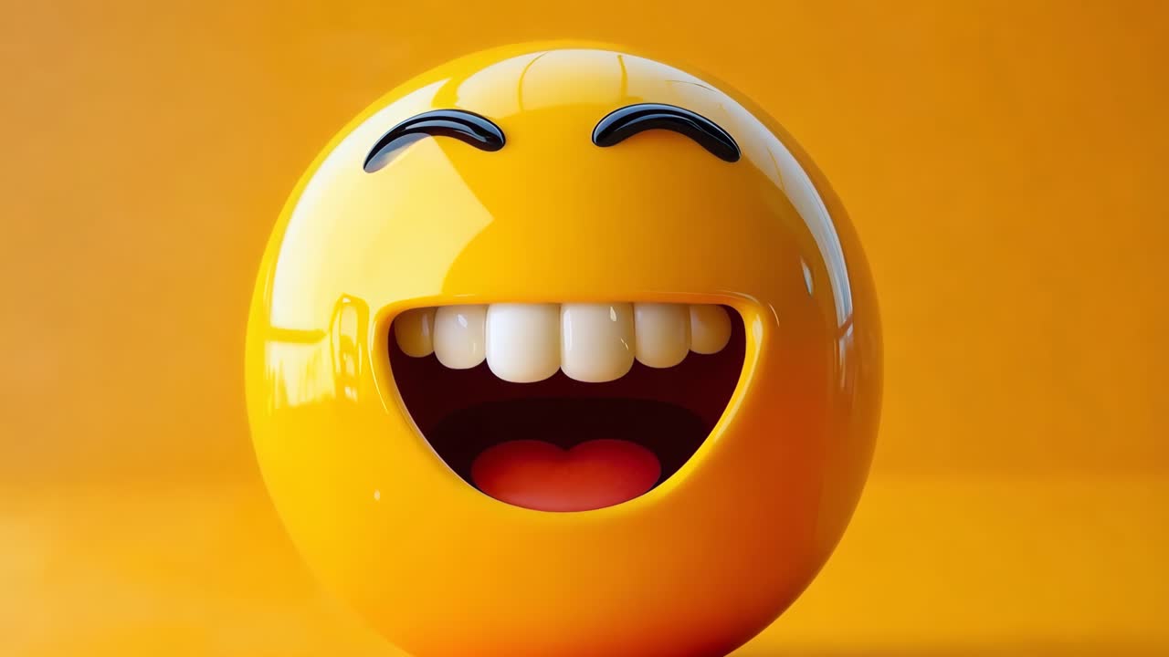 una cara sonriente amarilla con una gran sonrisa en su cara