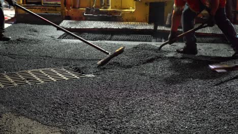 new blacktop construction crew, with equipment in nj