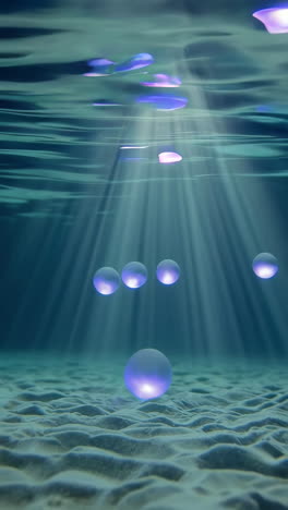 underwater glowing balls