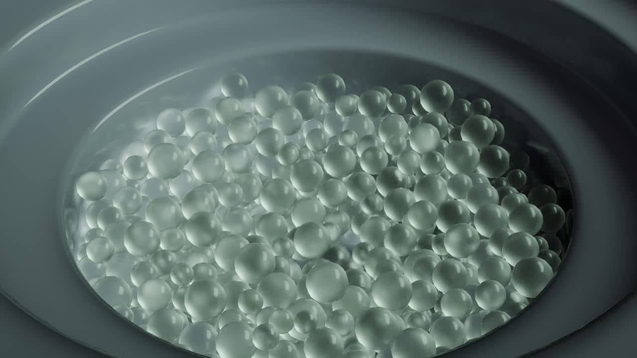 원형 컨테이너에 추상적인 3d 구