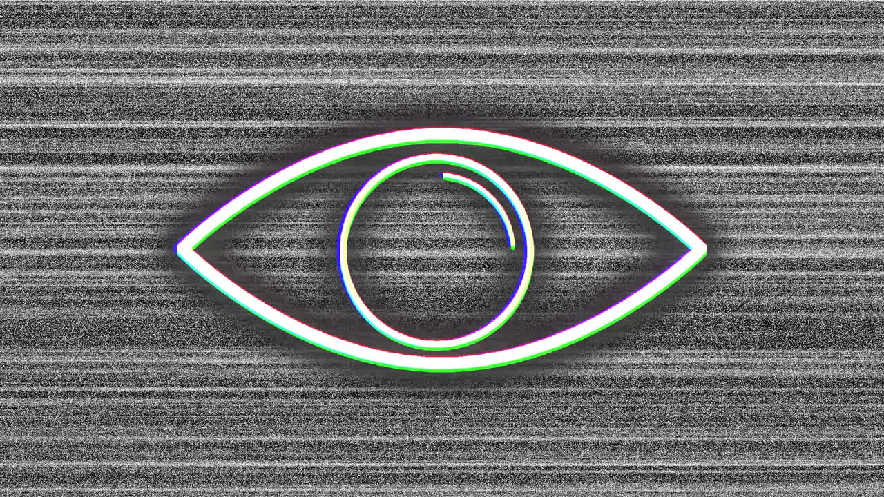 dibujo de un ojo sobre un fondo gris