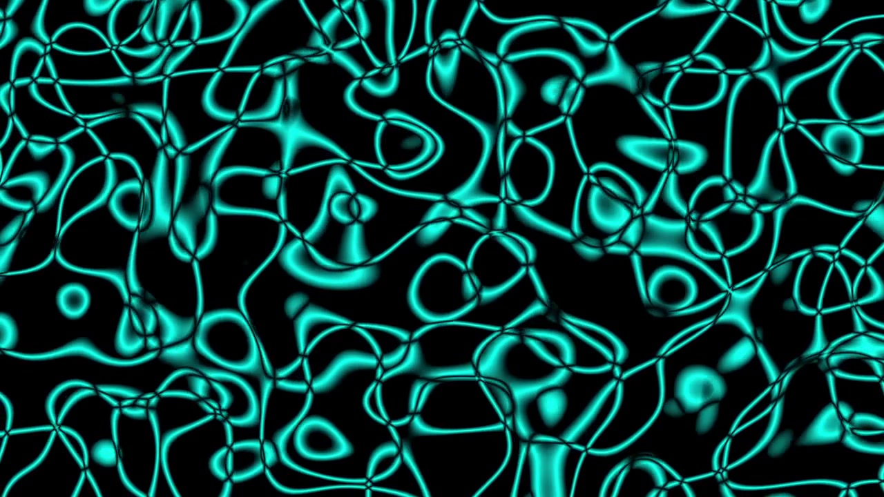Seamless loop of cyan liquid caustic texture with glowing organic lines
