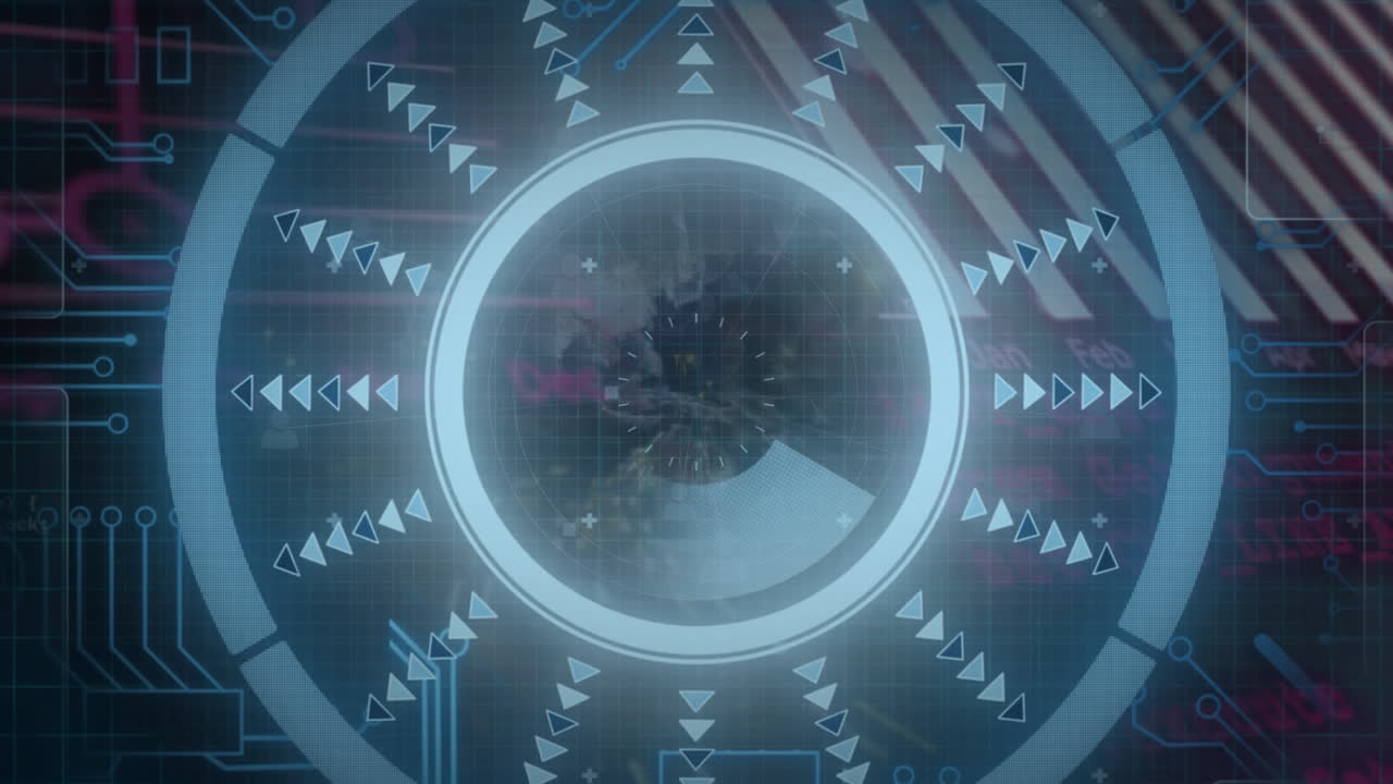 범위 스캐닝과 데이터 처리의 애니메이션