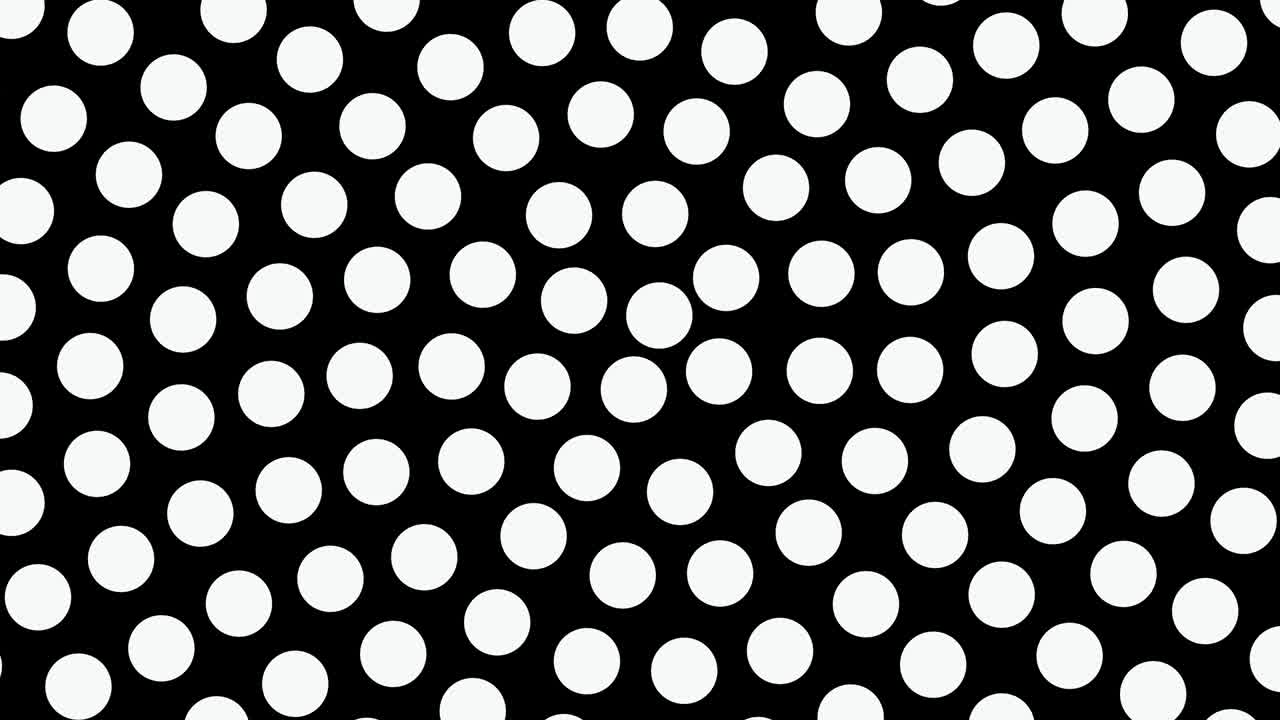 Animovaný spořič obrazovky plynule se opakující. Kruhy se pohybují k sobě, aniž by se protínaly.