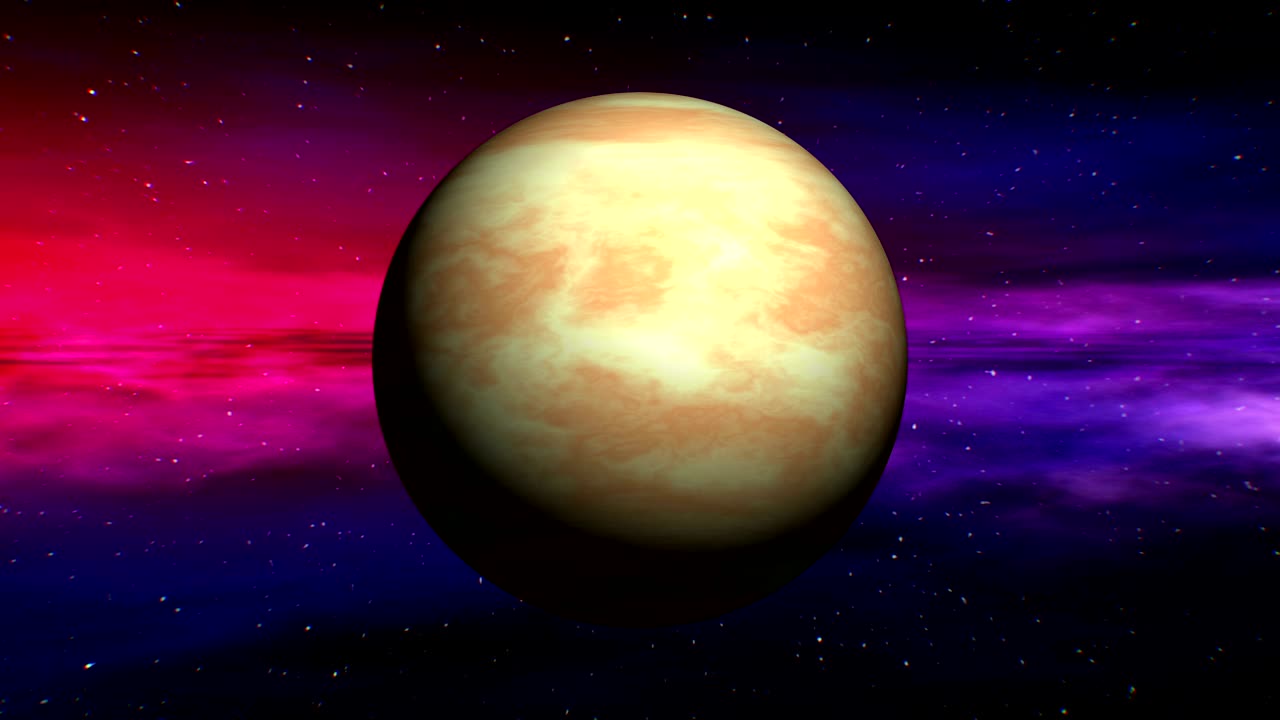 венера на фоне космической туманности