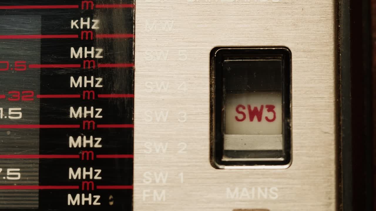 Vintage Shortwave Radio Close-Up