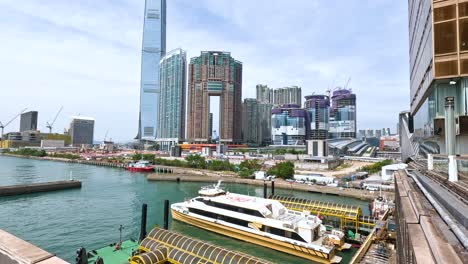 cityscape featuring water, buildings, and construction