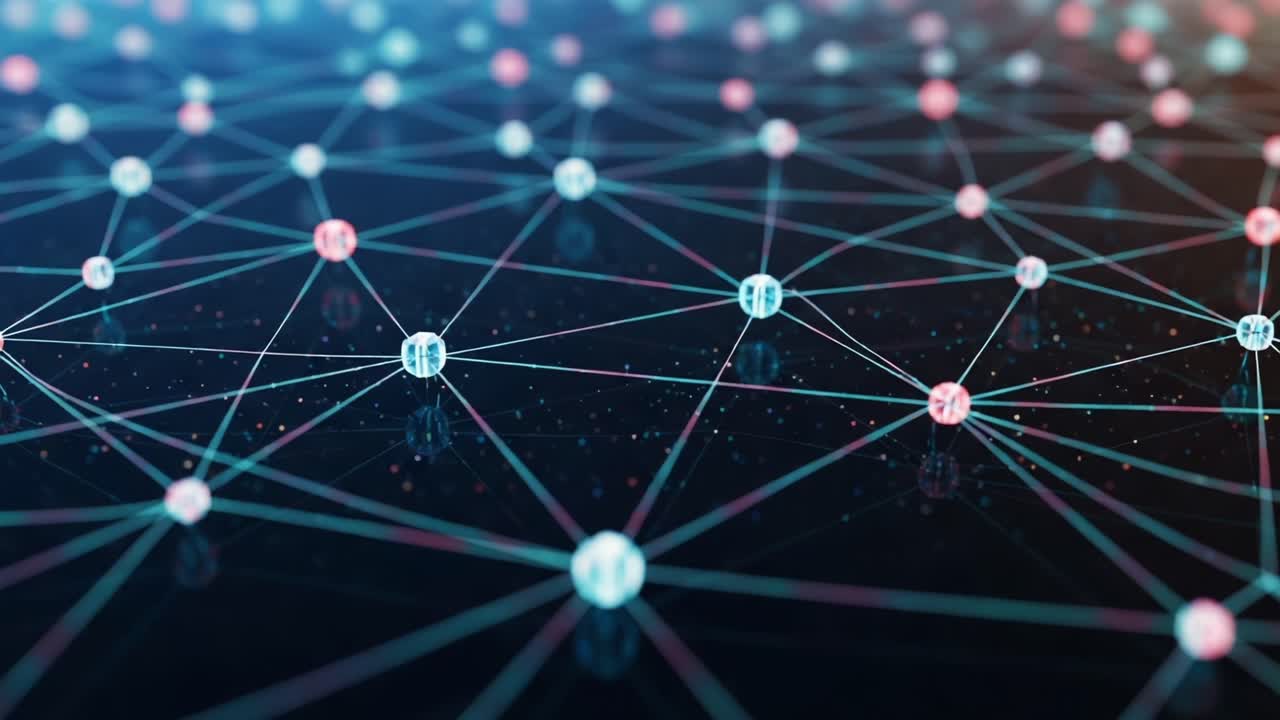 Exploring the Complexity of Digital Networks: A Visualization of Interconnected Nodes and Relationships in a Modern Data Environment