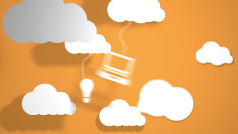 concepto de computación en la nube con aplicaciones