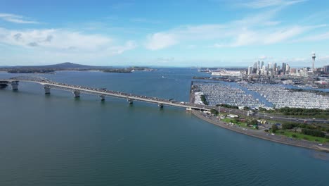 aerial view of auckland city, new zealand