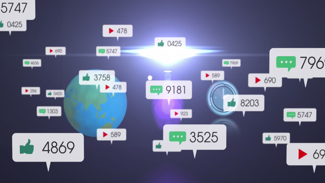 미디어 아이콘 및 세계 시계의 애니메이션