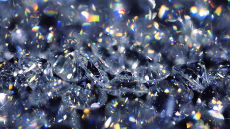 macro shot of shimmering diamonds