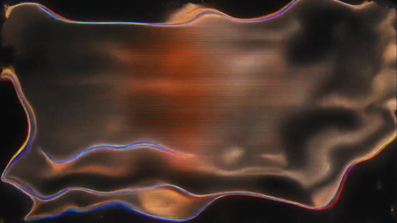 Abstract Analog Glitch Effect with Film Burn and Chromatic Aberration