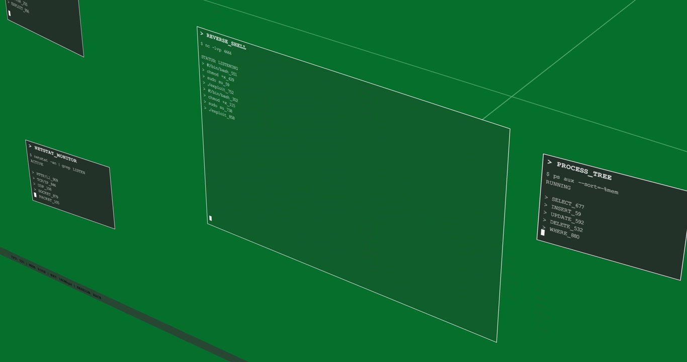 REVERSE_SHELL appearing panning list blinking caret PT toggling indicating activity bg transparent