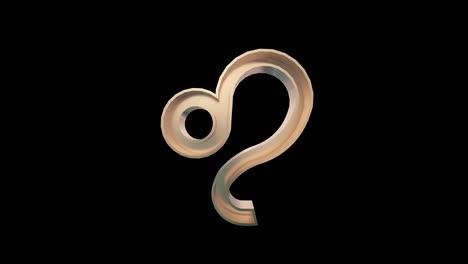 oro león (león) signo astrológico del zodiaco canal alfa, bucle, 4k