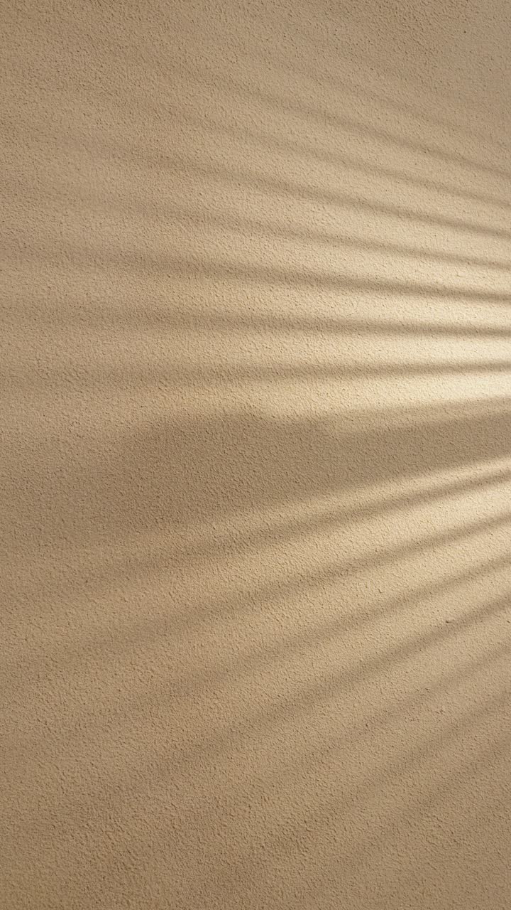 Ombre mobili delle persiane su una parete beige texturizzata