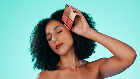 Belleza,-Maquillaje-Y-Producto-Con-Mujer-Negra.