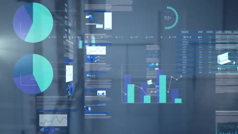 animation of data processing over statistics