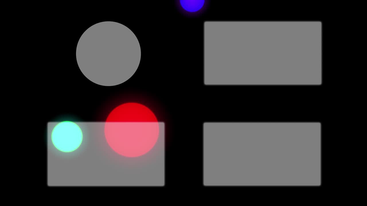 esfera de bola colorida tarjeta de finalización pantalla de finalización gráficos de movimiento