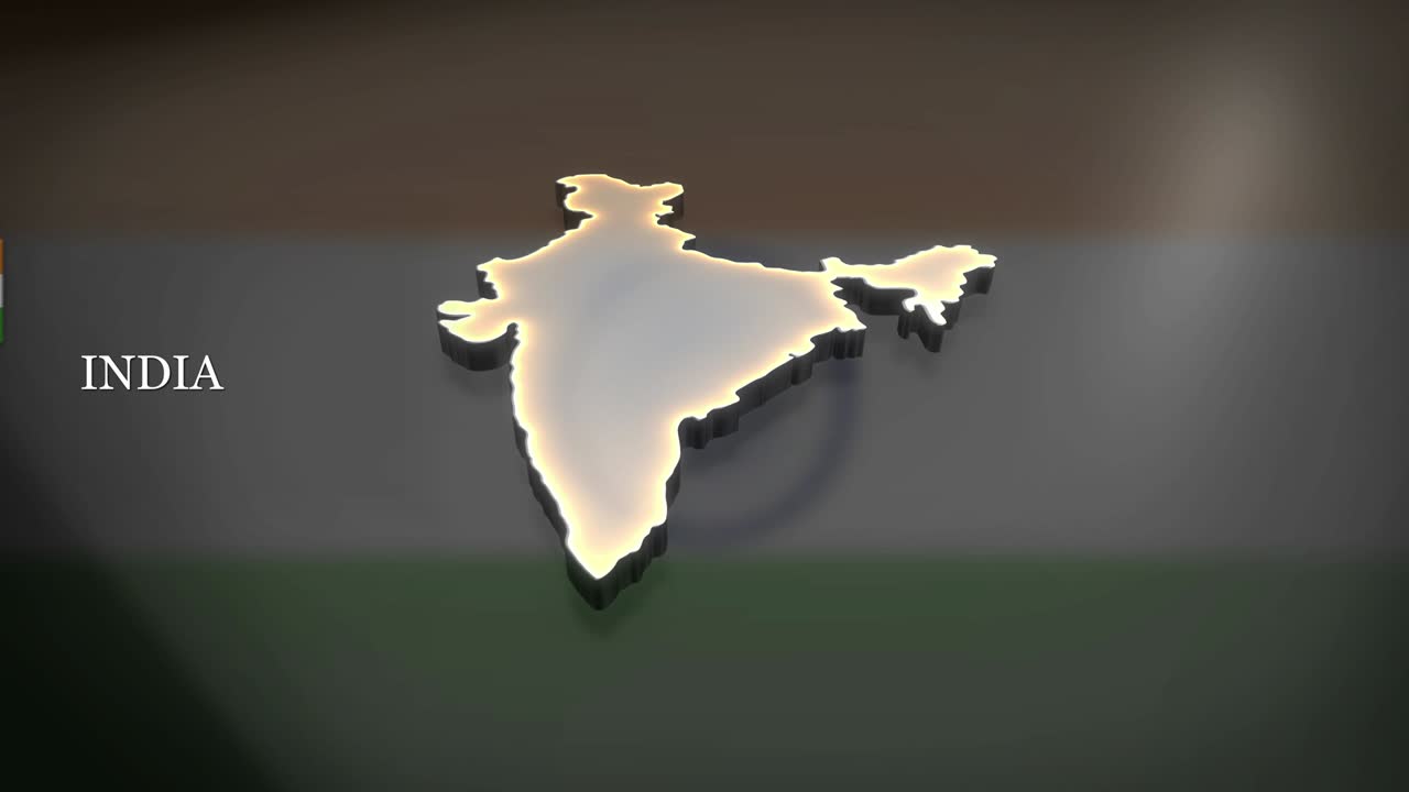 mapa animado en 3d de la india