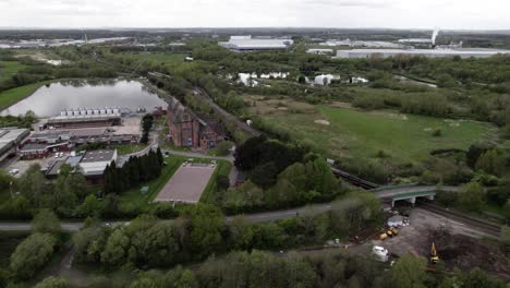 Estación-De-Bombeo,-Whitacre-Waterworks-Shustoke-Tren-Ferrocarril-Industrial-Norte-Warwickshire