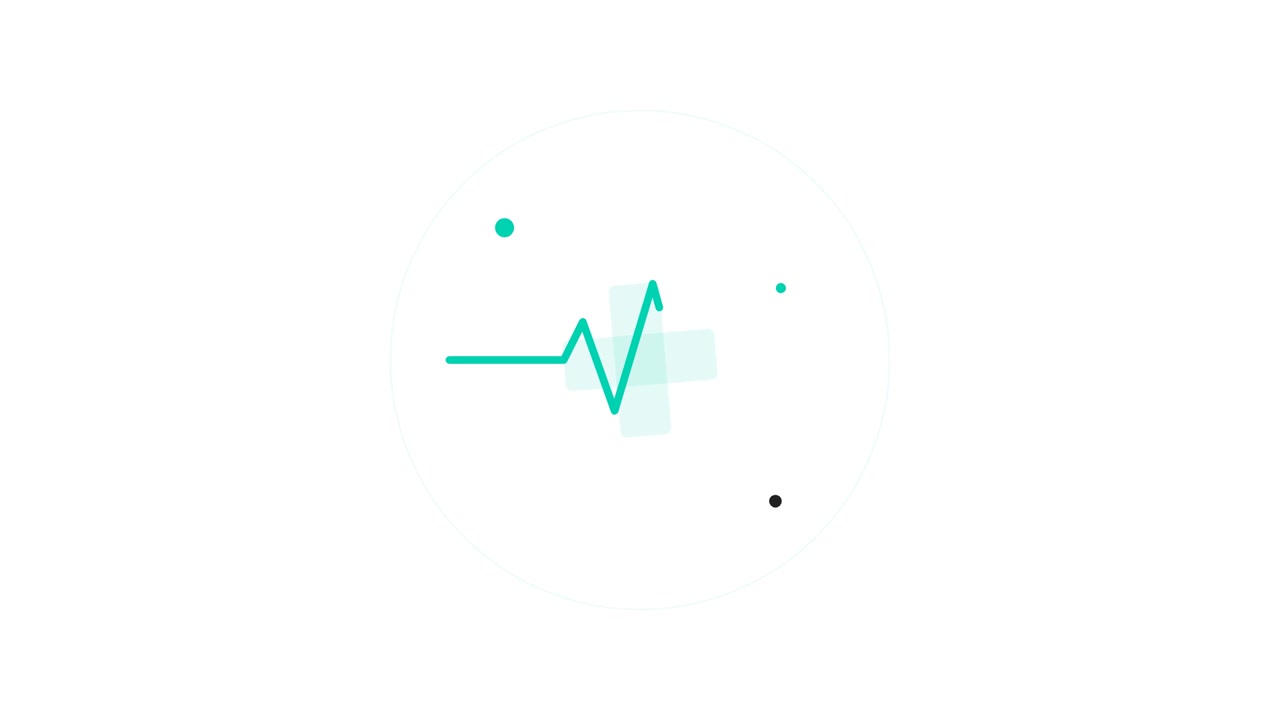 Icona animata della linea EKG del battito cardiaco