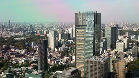 japanese city view from skyscrapper