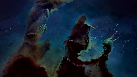 recreación única de partículas de la nebulosa del águila