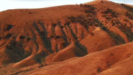 reddish hills at sunset