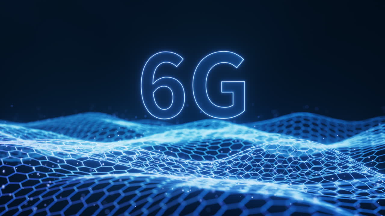 6G concept, science and technology, 3d rendering.