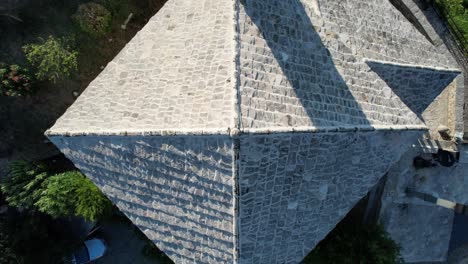 mosque ceiling in overhead view