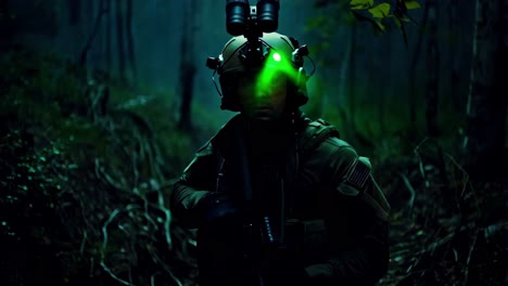 soldado en operaciones nocturnas