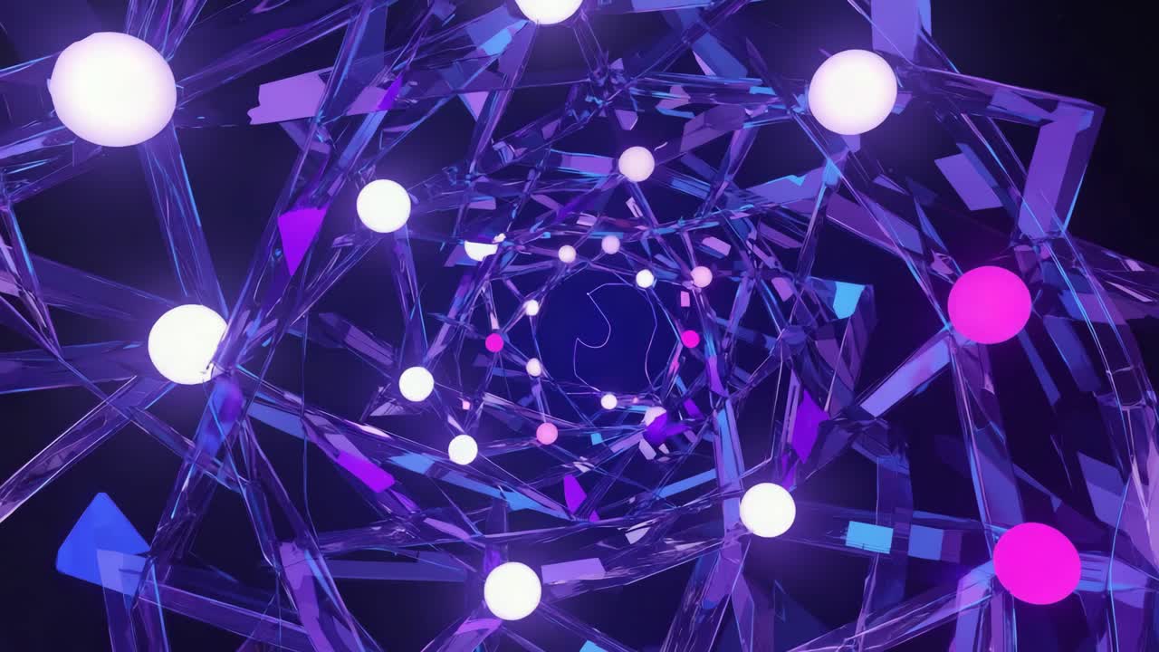 Abstract Geometric Tunnel with Lights