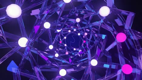 abstract geometric tunnel with lights