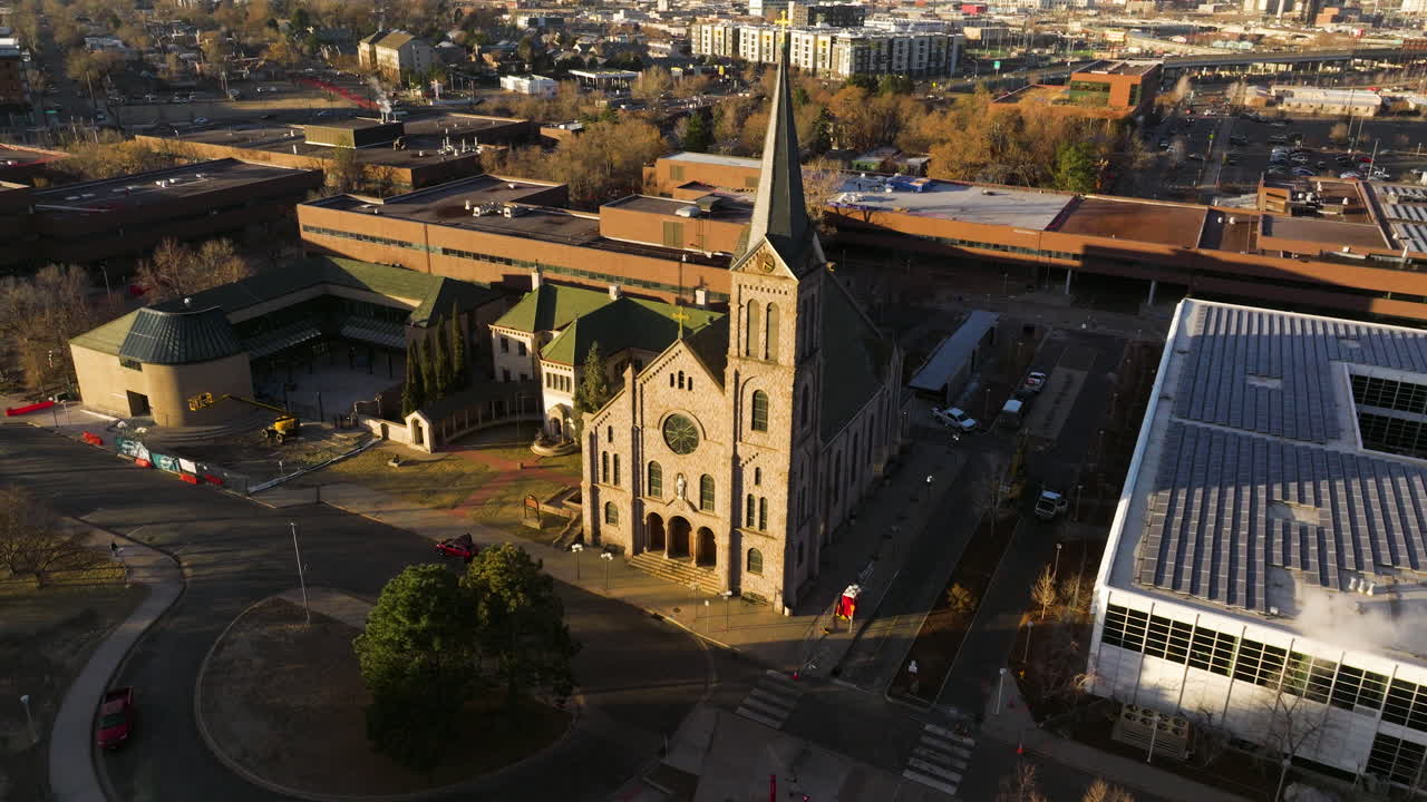 St Elizabeth Church nestled in urban Denver