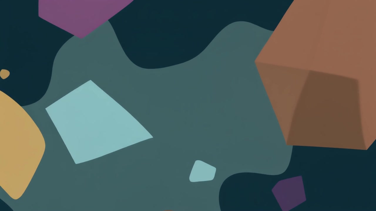Abstract Motion Graphics with Floating Geometric Shapes