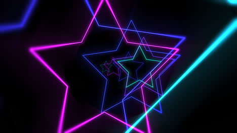 motion colorful laser neon stars