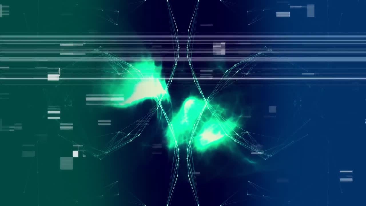 Lots of virtual point forming differents forms with square sizzling on filter